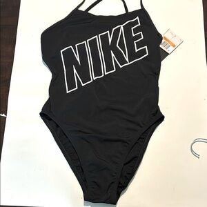 Nike women Black One Piece Swimsuit